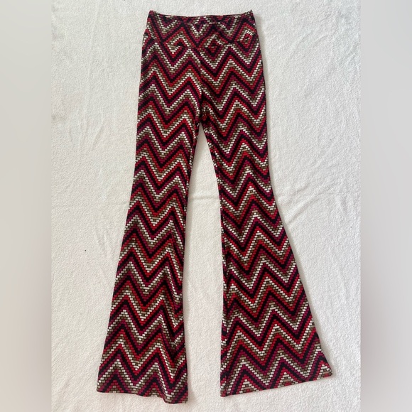 Trendy Flared Pants Bundle - Red, Black, Floral - Picture 2 of 5